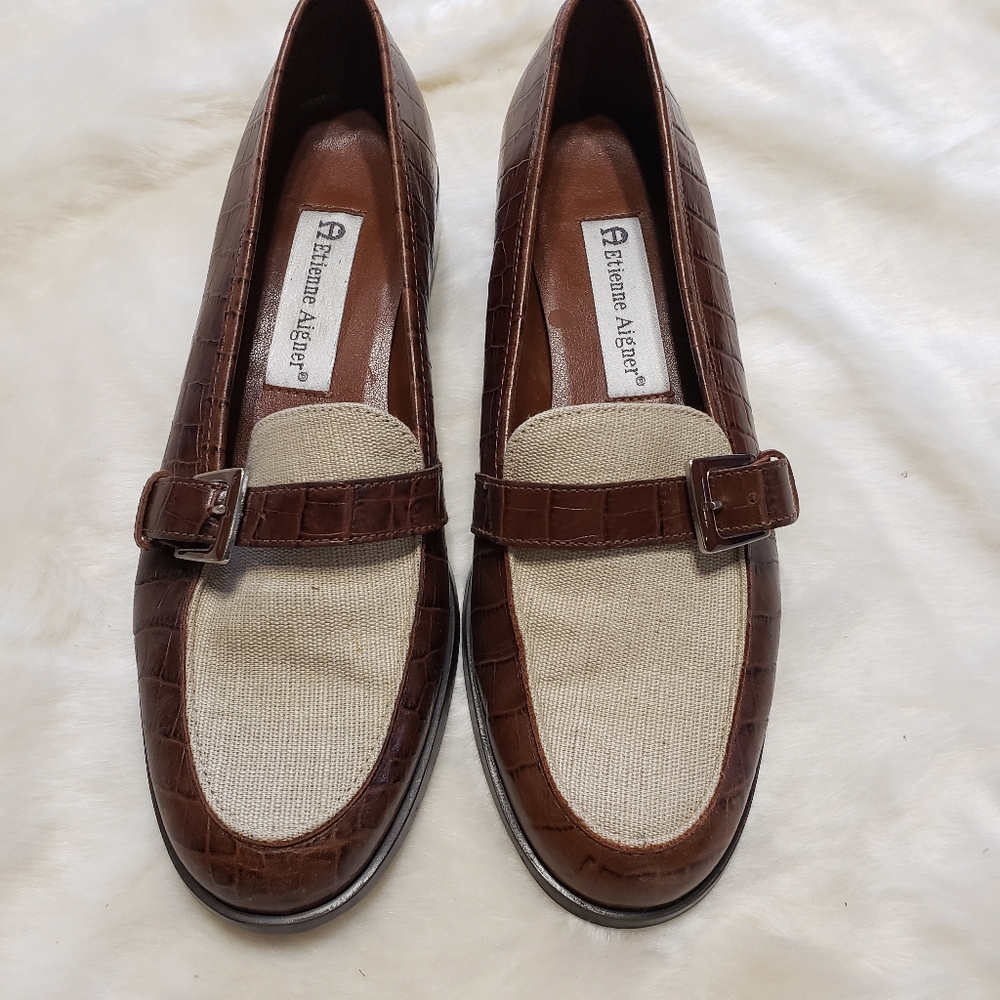 Etienne Aigner Women's Leather Loafers - Size 6.5